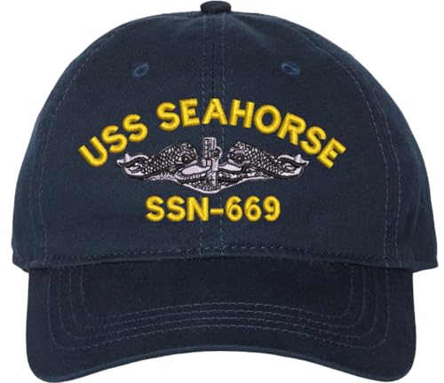 Gorra Dad Cap USS Seahorse SSN-669 con Delfines miniatura 1