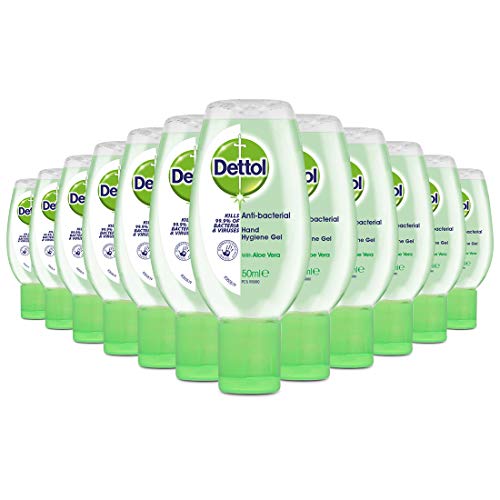 Dettol Antibacterial Hand Sanitiser Aloe Vera (Pack of 12 x 50ml)