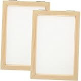 KOCKSHION 2 St&uuml;ck Holzrahmen f&uuml;r Papierherstellung DIY Bastelset Kiefer f&uuml;r Material f&uuml;r Papiersch&ouml;pfung und Kreative Projekte und Leicht zu Reinigen