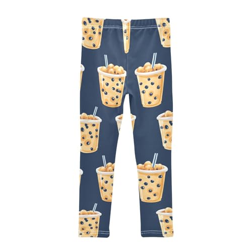 Girls Leggings Cartoon Tapioca Boba Tea Toddler Girls Clothes Leggings for Girls Toddler Girls Leggings 3-4T2