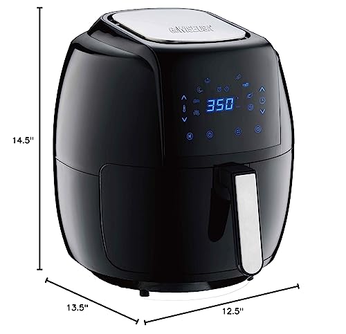 GoWISE USA 8-in-1 Digital Air Fryer with Recipe Book, 7.0-Qt, Black