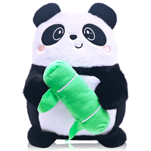 HOXSNII Boneco de pelúcia, 40 cm panda almofadas de peluche almofada de pelúcia brinquedos de pelúcia animais de almofada brinquedos de peluche de animais presente de aniversário para crianças