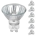 Lacnooe GU10 Halogen 35W Bulbs, 6 Pack GU10+C 120V 35W Halogen Light Bulbs with Long Lasting Lifespan, Dimmable MR16 GU10 Light Bulb for Track Light, Recessed Light, Range Hood, 2700K Warm White