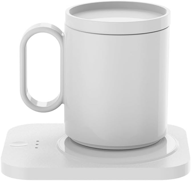 Warmer Coffee Cup Heater Electric Milk Tea Coaster for Home Office Desk(OneColor)