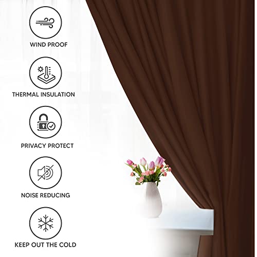 Utopia Bedding Blackout Curtains For Bedroom - Rod Pocket Blackout Curtains 84 Inch Length 2 Panels Set - Thermal Curtains & Drapes For Living Room (Chocolate - W52 X L84 Inch) #TOP1