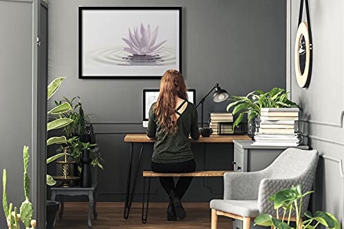 Affiche encadrée contre les murs vides image murale fleurs MDF