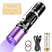 Black Light UV Flashlight with LG UV 395nm LED Source UV light for Pet Urine Stain Detector, Professional Jade and Amber Appraisal High Power and 90 Feet Beam Distance (UV301-395nm)