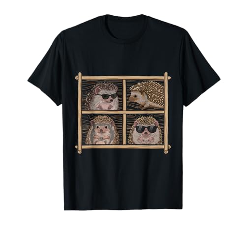 Conjunto Divertido para Amantes de Hedgehog Day Sunglasses Squad Camiseta