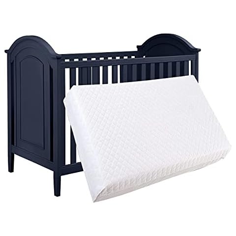 Ease-n-Comfort Travel Cot Mattress - 95 x 65 x 7 cm Baby Toddler Bed Extra Thick Foam Fits Crib Cots - Breathable & Non-Allergenic Removable Machine Washable Cover Protector & Dust Mite Bedding Cover