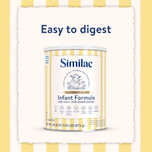 Similac Dual Prebiotic Blend, Baby Formula with Iron, Milk-Based Powder, 0-12 Months, 30.8-oz Can - image 6