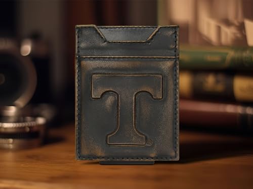 ZEP-PRO NCAA Tennessee Vols Burnished Leather Magnetic Front Pocket Wallet, Slim Stylish for Men3