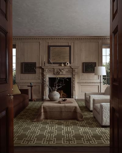 Loloi Jeremiah Brent Barrow Collection BAR-02 Moss/Beige 5'-0