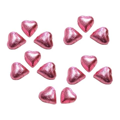 Pink Milk Chocolate hearts for Mother's Day | Gift Hampers| Goody Bags | Party Favours | Stocking Fillers for Christmas | Kids | Chocolates for Mum | Chocolates for Nan | Girls Gift (Pink Hearts) Cover
