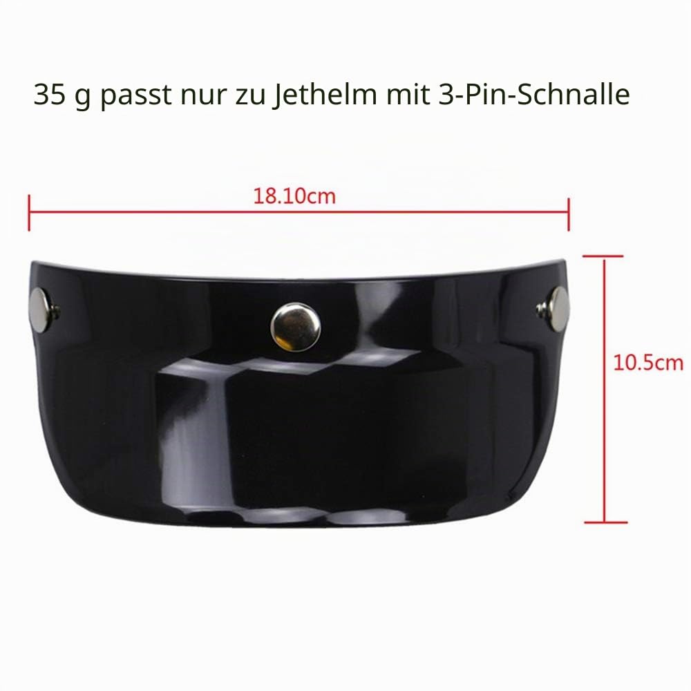 GoolRC Visier mit 3 Druckknöpfen und aufklappbarem Visier für offene Motorradhelme