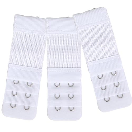 Image of Bra Strap Extenders, Women Elastic Extensions Bra Extender Set, 6 Piece,Skin,White,Black