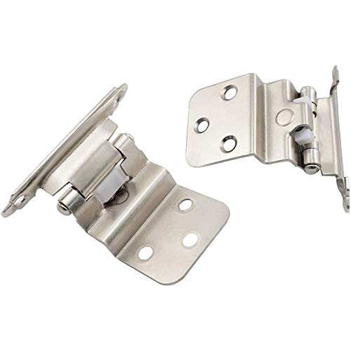 Sxnbh 20Pcs Mount Self Closing 3/8 Inch Inset Cabinet Hinges Nickel Plated Finish Multi-Fold Overlay Cabinet Door Flush Hinges #TOP5