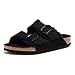 Produktbild Birkenstock Classic Unisex-Erwachsene Arizona Lammfell Pantoletten, Schwarz (Schwarz)