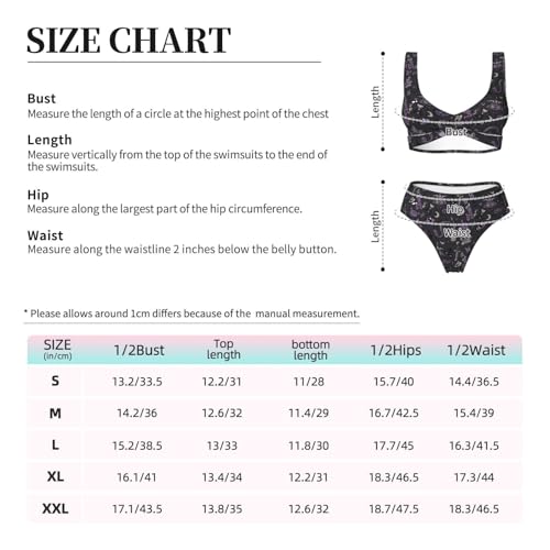 Bikini gótico morado con diseño triangular y braga de pierna alta para playa 7