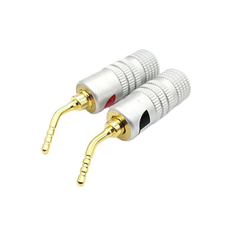 Amazon | 24K 金メッキ スピーカー ターミナル用プラグ ピンプラグ 2