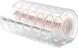 Amazon Basics Matte Finish Tape with Dispenser and Refills, 3/4" x 18 yds, 6 Pack