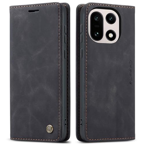 OnePlus 15�pCaseMe �E�H���b�g�P�[�X�A�\�t�gPU���U�[�t���b�v�P�[�X �}�O�l�b�g�X�^���h �t���b�v�ی�J�o�[ ���U�[�P�[�X ID&�N���W�b�g�J�[�h�X���b�g�t�� �z���_�[�P�[�X OnePlus 15�p (�u���b�N)