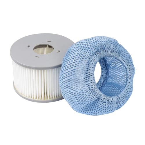 YanBan Zestaw filtrów zamiennych kompatybilny z Mspa obecnymi wannami z hydromasażem, zawiera 2 filtry w wersji ulepszonej + 2 siatki ochronne