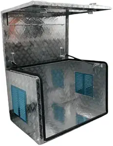 30"X23"X23" Aluminum Generator Enclosure Box – Outdoor Waterproof | Shockproof Storage Shed for Portable Generator Equipment ToolBox (5 Bar Thread-Sliver)