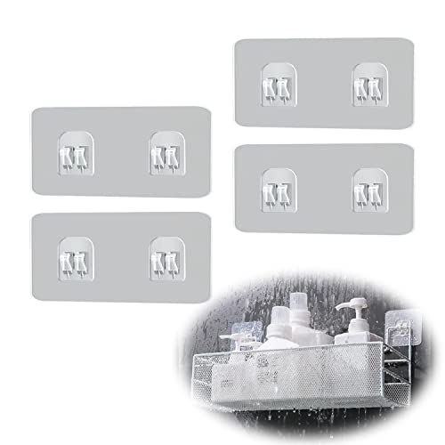 Doyime 浴室ラックテープ 壁掛けラック用テープ 歯ブラシフック 透明パッチ 裁断可 壁傷つけな