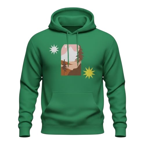 Veste d'aventure en cabine et randonnée avec sweat à capuche paysage rose