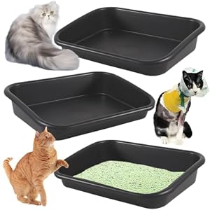 Artuxer Katzentoilette mit niedrigem Einstieg, 3 Stück