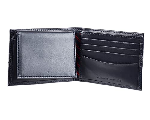 image for Tommy Hilfiger Men's Leather Wallet - Thin Sleek Casual Bifold with 6 