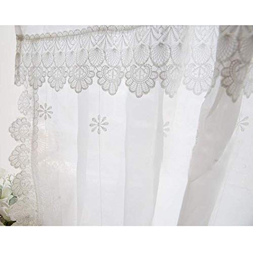 Cortinas cortas para ventana de cocina hechas a mano con panel de gasa 5