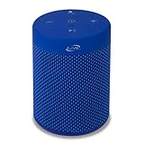 iLive Electronics Waterproof Fabric Wireless Speaker, 2.56 x 2.56 x 3.4 Inches, Built-in Rechargeable Battery, Blue (ISBW108BU)