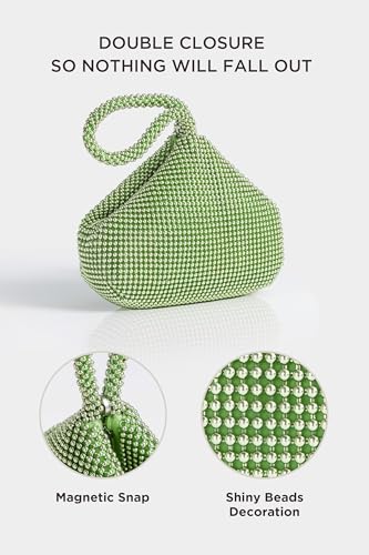 Image of BABEYOND Women's Beaded Clutch Evening Bags Vintage Elegant Triangle Purse for 1920s Party Prom Wedding
