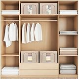 DAWNTREES 4 Pack Openings Clothes Storage Bins with Metal Frame, Foldable Storage Bin for Clothes, Clothing Storage Bins with Lid, Linen Storage Box With Clear Window＆ Zippers＆ Durable Handles - Image 3