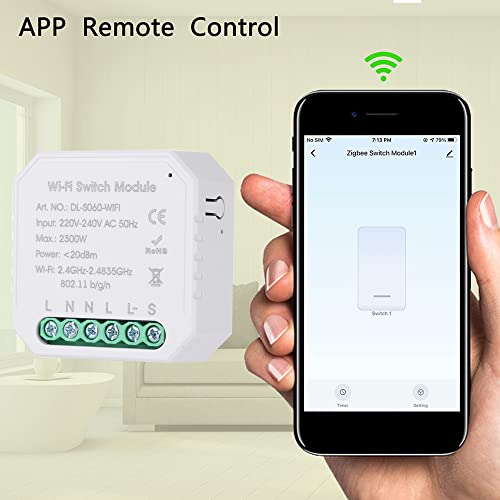 Homesen Interruptor inteligente Tuya MINI DIY One Way Interruptor Inteligente Corpo Pequeno APP Cont