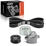 A-Premium Engine Serpentine Belt Drive Kit with Tensioner & Idler Pulley Compatible with Nissan Rogue 2008-2013, Rogue Select 2014-2015 - DOHC L4 2.5L
