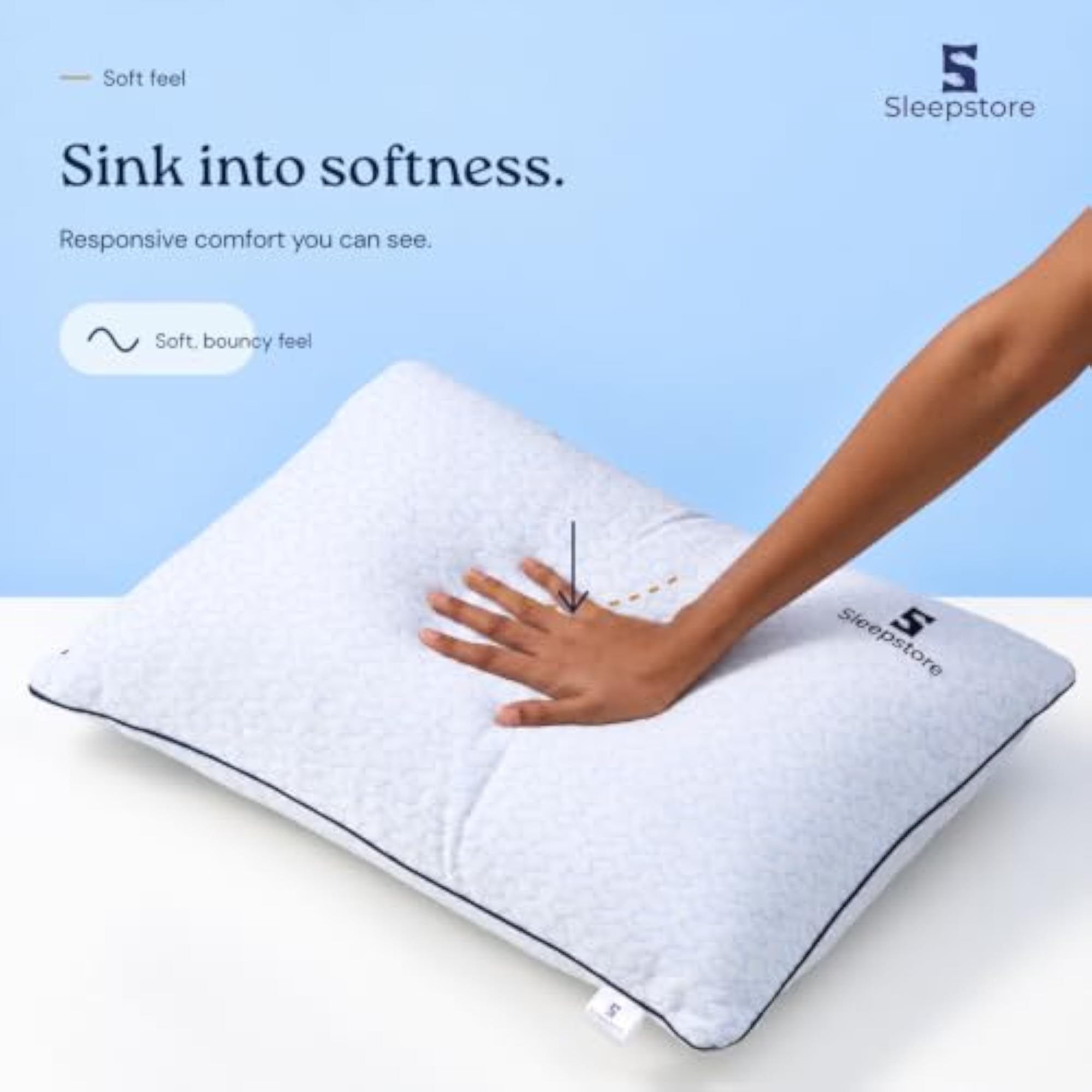 Pack of 1 Fiber Foam Blend Soft Sleeping Pillow