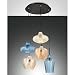 Produktbild Fabas Luce Pendelleuchte OLBIA, 5-flammig, 50cm, E27, IP20, Amber/Azurblau/Champagner
