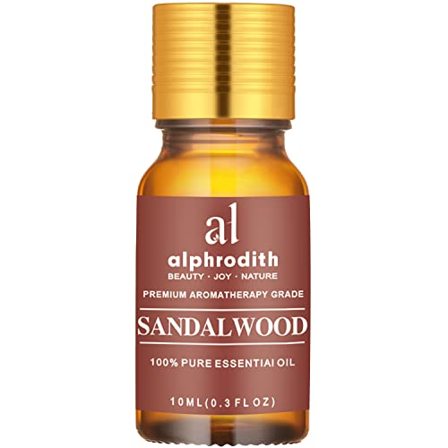 Indian Sandalwood Essential Oil 100% Pure, Natural Aromatherapy Oil for Diffuser, Relaxing Atmosphere, Massage, Skin & Hair Care, Gift for Women & Men, Premium Quality 10ml