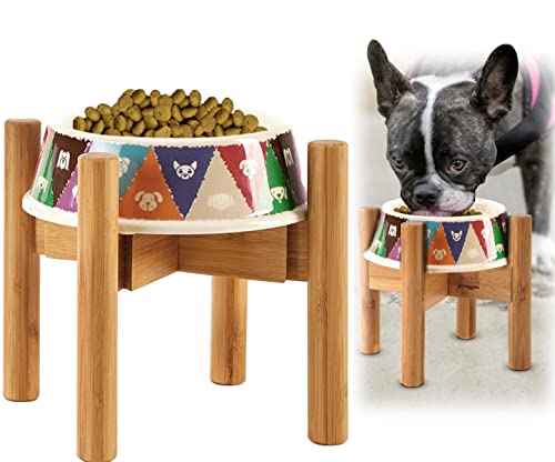 Dog Feeder Bowl Stand for Small to Medium Dogs - Adjustable Width Fits 6 to 8 Inches Bowls, Holder for Raised Elevated…