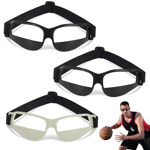 Lieetoun [2025 Upgrade] 3 Pack Basketball Dribbling Goggles Aid Training Equipment for Improving Court VisionAdjustable Basketball Sports Training GlassesImproves ball handling 7.48 x 2.46 Inch