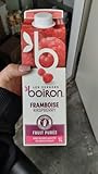 Les Vergers Boiron 1x 1L Fruchtpüree ohne Zucker Himbeere - ideal für Cocktails und Kuchen, zuckerfreies Püree mit Erdbeeren