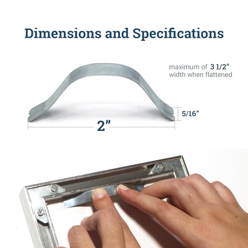 Image of 3 /8 inch Spring Clips with Round Corners - Picture Frame Parts - 50 Pcs Picture Hanging Hardware and Frame Clips