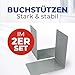 Westcott Buchstützen Grau (2er-Pack) | Metall 90 x 140 x 140 mm | Stabile Buchhalter für Bücher oder Ordner | Robuste Bücherständer mit 1,0 mm Materialstärke für Büro & Haushalt | E-10245 00