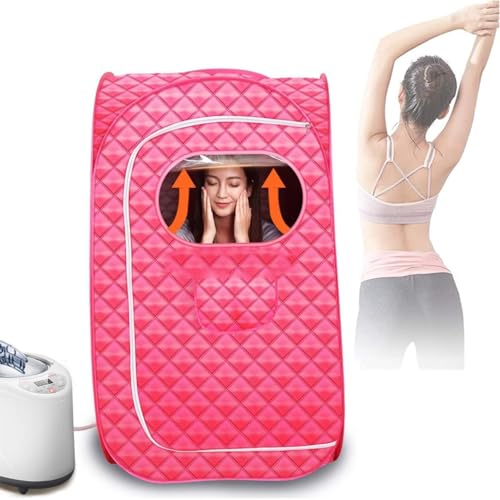 Portable Personal Steam Sauna Tent, At Home Spa Room Pop Up Sauna with Steamer Pot and Remote, 2 L Flightweight Full Body Foldable Sauna Room for Detox and Weight Loss