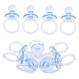Kisangel 20 Stück Teiliges Shower Pacifier Deko aus Transparentem Kunststoff Mini Nuckel Tischstreu Vielseitige Babyparty Geschenke und Partydeko für Jungen und Mädchen Babyparty