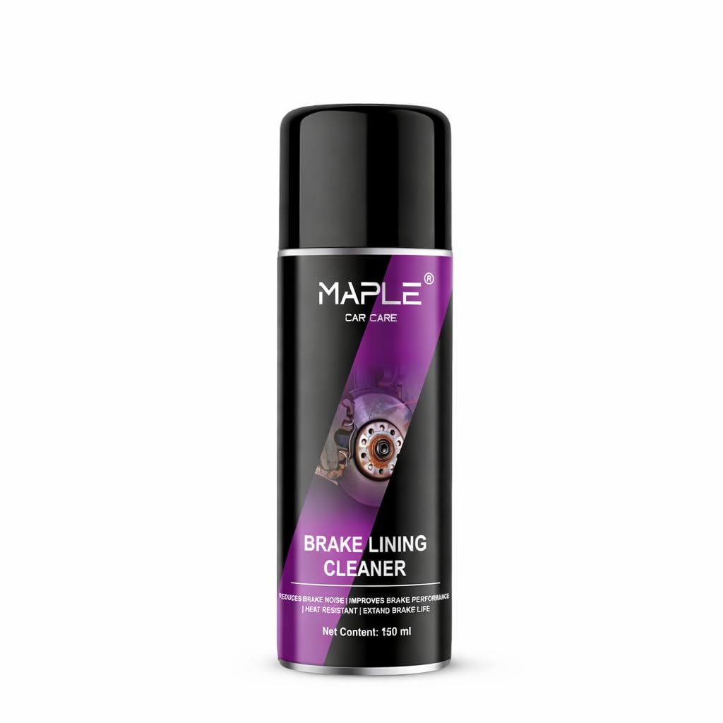 MAPLE Car Care Brake Lining Cleaner Spray 150 ml | Fast-Dry Brake Cleaner for Disc & Drum brakes | Removes Oil, Grease, Dust & Rust For Car | Brake Parts Clean | Reduces Brake Noise-image-5