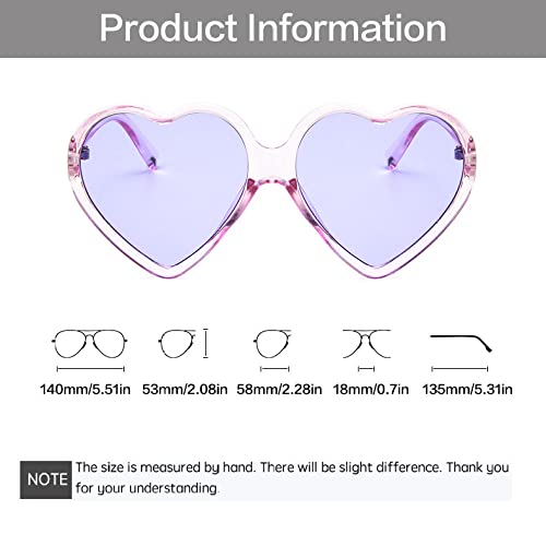 Love Heart Sunglasses Women Fashion cute sexy retro Cat Eye Vintage Sun Glasses red purple tea UV400 Lens female3