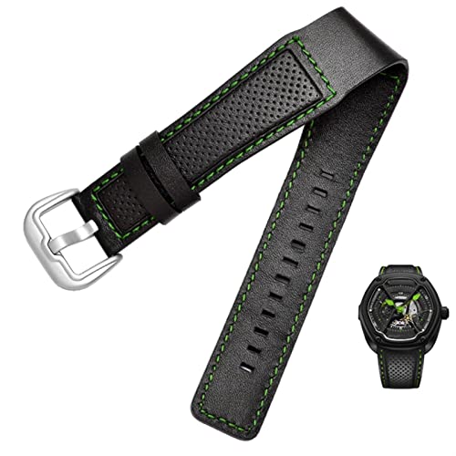 Bracelet montre cuir Dietrich OT-3 noir 24mm pour look urbain chic